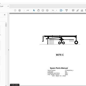 Kverneland Taarup 9075 C Rakes & Tedders Parts Manual - PDF DOWNLOAD