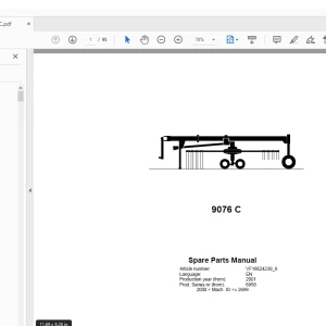 Kverneland Taarup 9076 C Rakes & Tedders Parts Manual - PDF DOWNLOAD