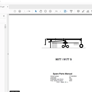 Kverneland Taarup 9077 9177 S Rakes & Tedders Parts Manual - PDF DOWNLOAD
