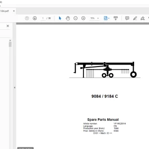 Kverneland Taarup 9084 9184 C Rakes & Tedders Parts Manual PDF