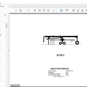 Kverneland Taarup 9178 C Rakes & Tedders Parts Manual - PDF DOWNLOAD