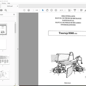 Kverneland Taarup 9360 Rakes & Tedders Parts Manual - PDF DOWNLOAD