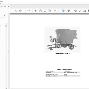 Kverneland Taarup Compact 10 T Feeding Parts Manual - PDF DOWNLOAD