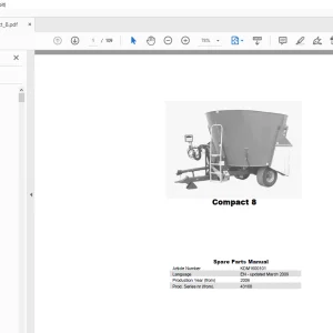 Kverneland Taarup Compact 8 Feeding Parts Manual - PDF DOWNLOAD