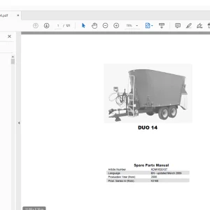 Kverneland Taarup DUO 14 Feeding Parts Manual - PDF DOWNLOAD