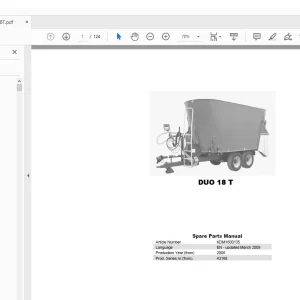 Kverneland Taarup DUO 18 T Feeding Parts Manual - PDF DOWNLOAD