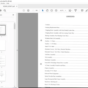 Kverneland Taarup KD806 KD807 Feeding Parts Manual - PDF DOWNLOAD