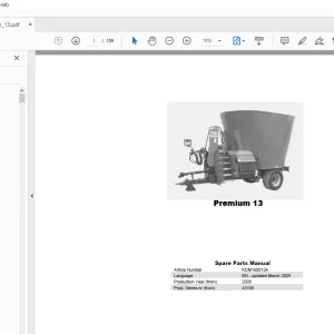 Kverneland Taarup Premium 13 Feeding Parts Manual - PDF DOWNLOAD