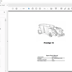 Kverneland Taarup Prestige 16 Feeding Parts Manual - PDF DOWNLOAD