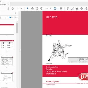 LELY ATTIS PS 160 PARTS MANUAL - PDF DOWNLOAD