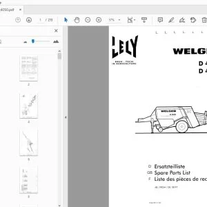 LELY WELGER D4000 D4050 PARTS MANUAL - PDF DOWNLOAD