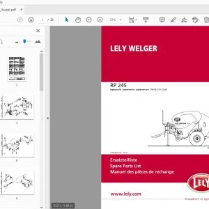 Parts Manual for Lely Welger RP 245 PDF Download