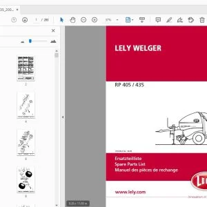LELY WELGER RP 405 / 435 PARTS MANUAL 2009 - PDF DOWNLOAD