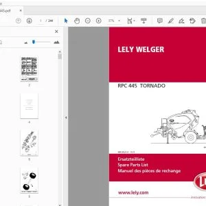 LELY WELGER RPC 445 TORNADO PARTS MANUAL - PDF DOWNLOAD