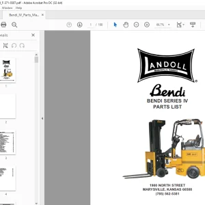 Landoll Bendi SERIES IV PARTS LIST MANUAL  - PDF DOWNLOAD