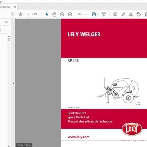 Lely Welger RP 245 Parts Manual - PDF DOWNLOAD