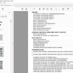 MANITOU MRT 2150 M SERVICE MANUAL - PDF DOWNLOAD