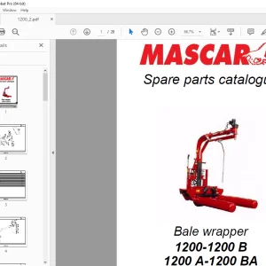 MASCAR 1200-1200 B 1200 A-1200 BA Bale Wrapper Parts Manual PDF