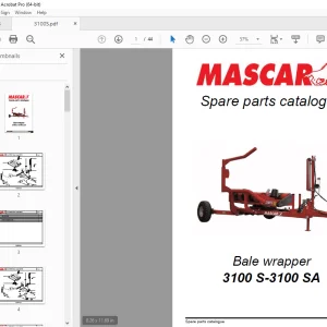 MASCAR 3100 S-3100 SA Bale Wrapper Parts Manual - PDF DOWNLOAD