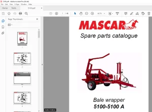 MASCAR 5100-5100 A Bale Wrapper Parts Manual - PDF DOWNLOAD