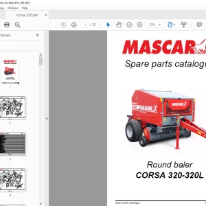 MASCAR CORSA 320-320L Round baler Parts Manual - PDF DOWNLOAD