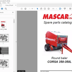 MASCAR CORSA 350-350L Round baler Parts Manual - PDF DOWNLOAD