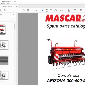 MASCAR Cereals Drill ARIZONA 300-400-500 Parts Manual - PDF DOWNLOAD