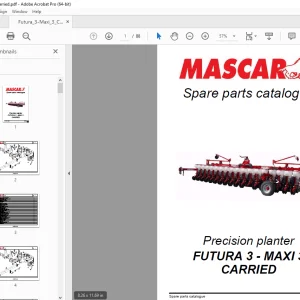 MASCAR FUTURA 3 - MAXI 3 Carried Precision planter Parts Manual PDF
