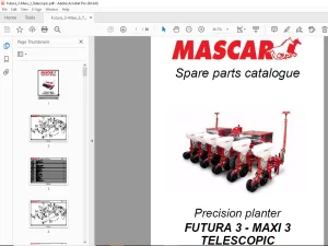 MASCAR FUTURA 3 - MAXI 3 TELESCOPIC Precision planter Parts Manual PDF