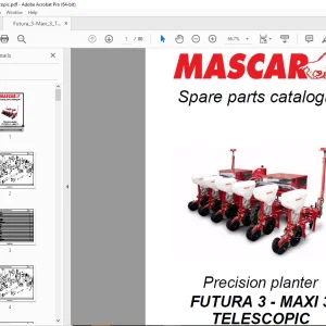 MASCAR FUTURA 3 - MAXI 3 TELESCOPIC Precision planter Parts Manual PDF