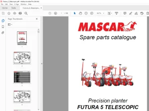 MASCAR FUTURA 5 TELESCOPIC Precision planter Parts Manual PDF