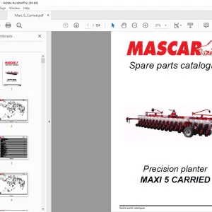 MASCAR MAXI 5 CARRIED Precision planter Parts Manual - PDF DOWNLOAD