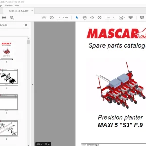 MASCAR MAXI 5 "S3" F.9 Precision planter Parts Manual - PDF DOWNLOAD