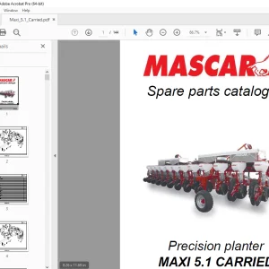 MASCAR MAXI 5.1 CARRIED Precision planter Parts Manual - PDF DOWNLOAD
