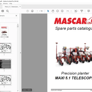 MASCAR MAXI 5.1 TELESCOPIC Precision planter Parts Manual PDF