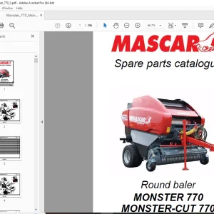 MASCAR MONSTER 770 & MONSTER-CUT 770 Round Baler Parts Manual PDF