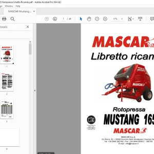 MASCAR Mustang 165 Rotopressa Litretto Ricambi - PDF DOWNLOAD