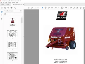 MASCAR Powercut Round Baler Parts Manual  - PDF DOWNLOAD