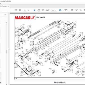 MASCAR TUAREG 525-525L & TUAREG CUT 525-525L Round Baler Parts Manual PDF