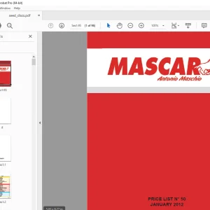 MASCAR TUAREG 525L Round Baler Parts Manual - PDF DOWNLOAD