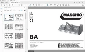 MASCHIO BA USE & MAINTENANCE/PARTS MANUAL T18000001 - PDF DOWNLOAD