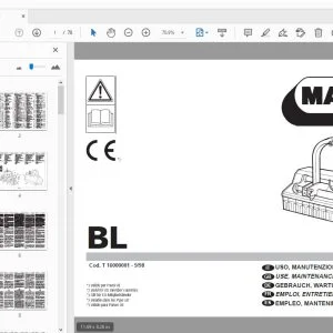 MASCHIO BL USE, MAINTENANCE & PARTS MANUAL 16000001 - PDF DOWNLOAD