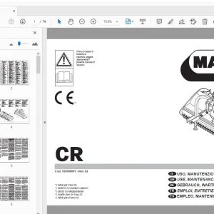 MASCHIO CR USE, MAINTENANCE & PARTS MANUAL - PDF DOWNLOAD