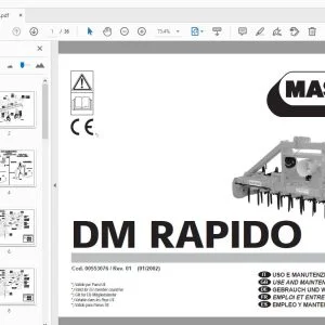 MASCHIO DM RAPIDO USE & MAINTENANCE / PARTS MANUAL - PDF DOWNLOAD