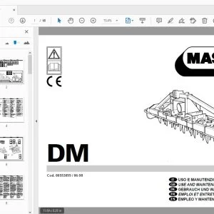 MASCHIO DM USE & MAINTENANCE / PARTS MANUAL - PDF DOWNLOAD