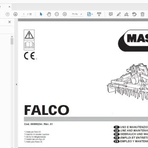 MASCHIO FALCO USE & MAINTENANCE / PARTS MANUAL 00559234 - PDF DOWNLOAD
