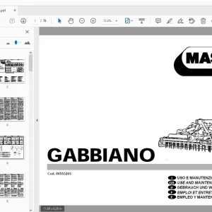 MASCHIO GABBIANO USE & MAINTENANCE / PARTS MANUAL 00553265 - PDF