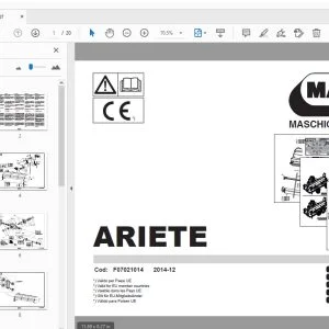 MASCHIO GASPARDO ARIETE PARTS MANUAL F07021014 - PDF DOWNLOAD