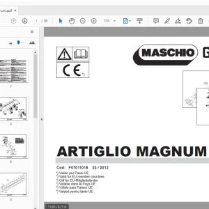 MASCHIO GASPARDO ARTIGLIO MAGNUM PARTS MANUAL F07011018 - PDF