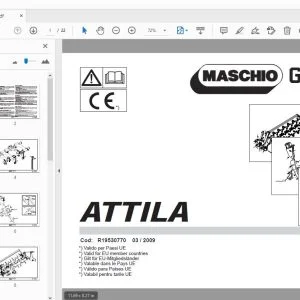 MASCHIO GASPARDO ATTILA PARTS MANUAL R19530770 - PDF DOWNLOAD